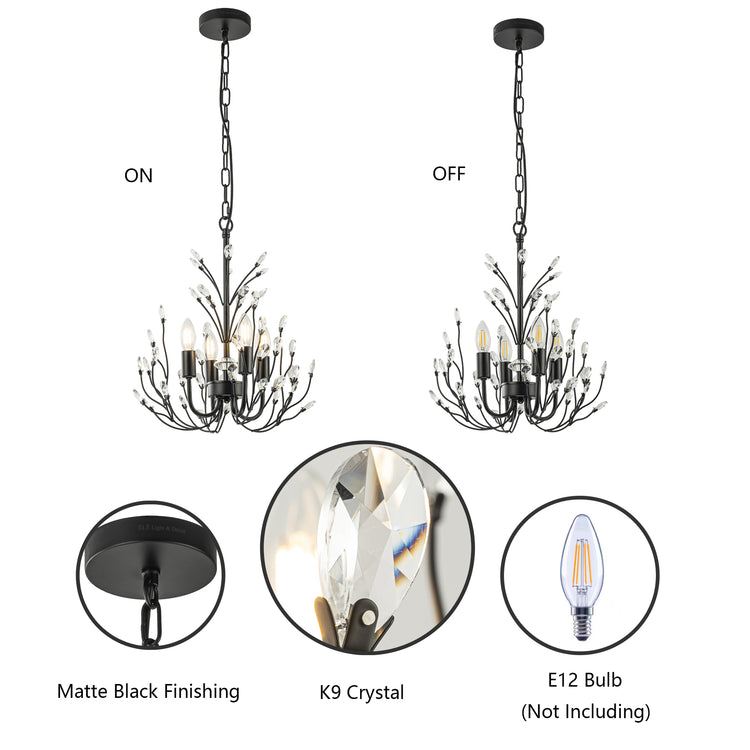 Bree Traditional 4-Light Mini Glam Crystal Chandelier