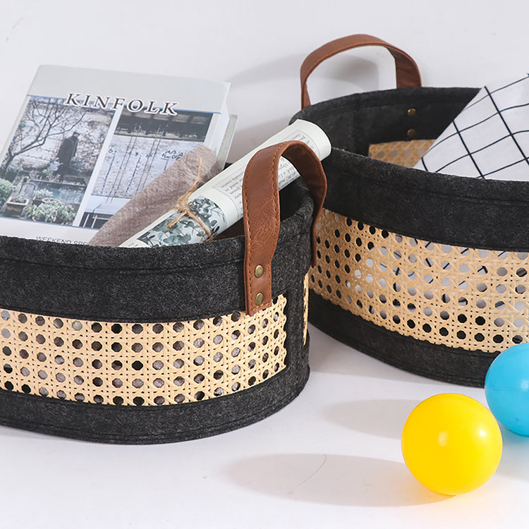 Coastal Storage Basket for Shelves Set of 3