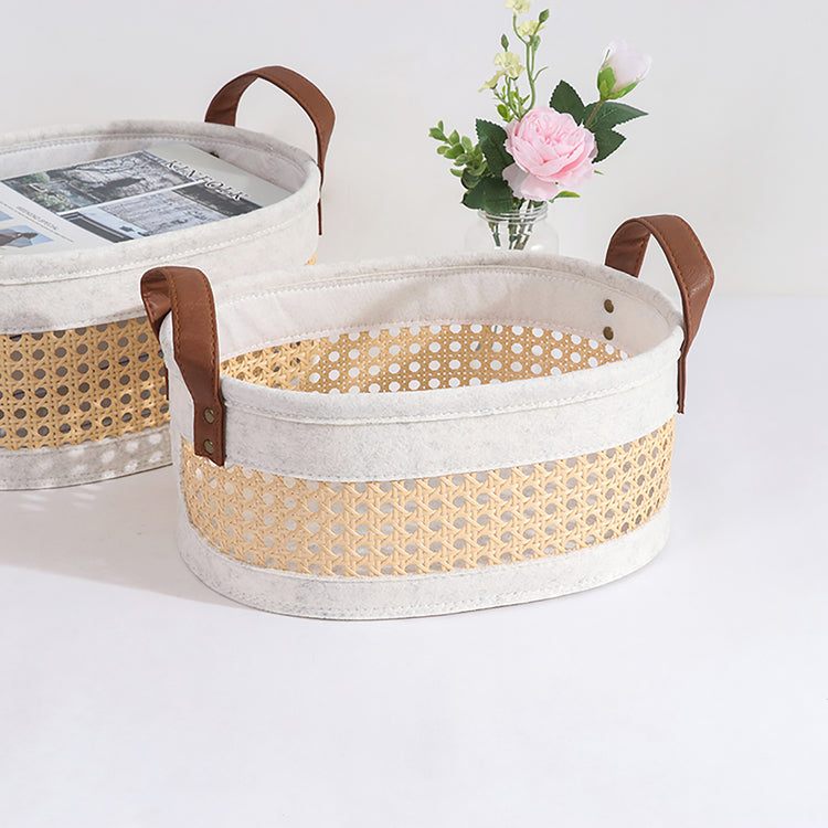 Coastal Storage Basket for Shelves Set of 3