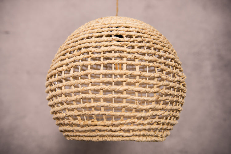 Round Rattan Hanging Light handwoven Bamboo Pendant Light