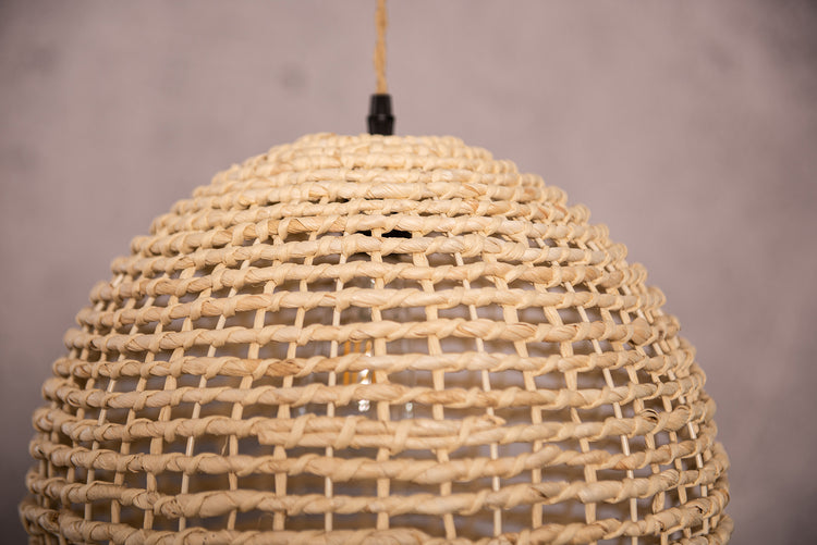 Round Rattan Hanging Light handwoven Bamboo Pendant Light