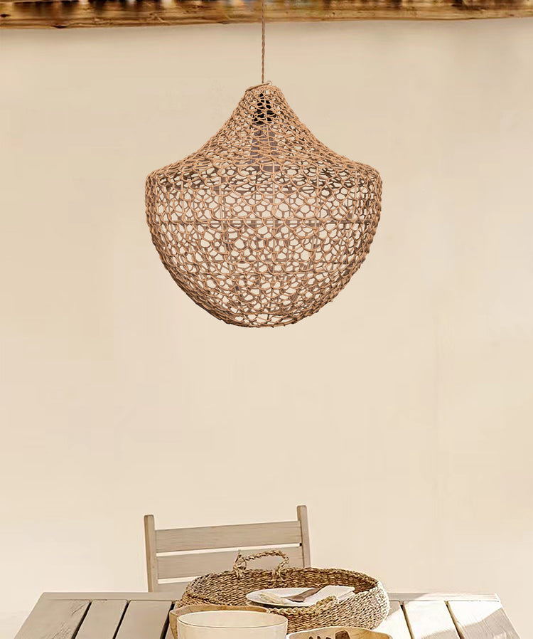 Woven Basket Pendant Light Natural Rattan Hanging Light