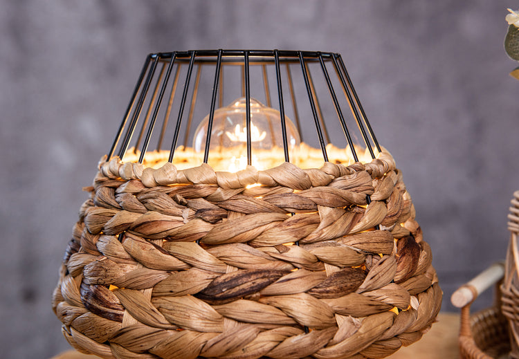 Handcrafted Natural Woven Mini Table lamp Boho Table Lantern