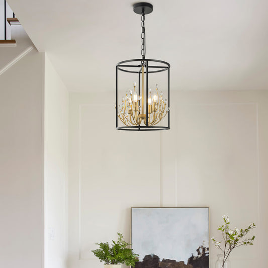 Nova 4-Light Modern Glam Crystal Chandelier