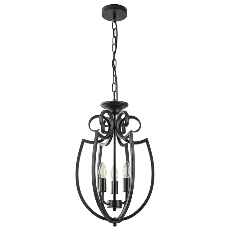 Meera 3-Light Modern Farmhouse Kitchen Lantern Chandelier