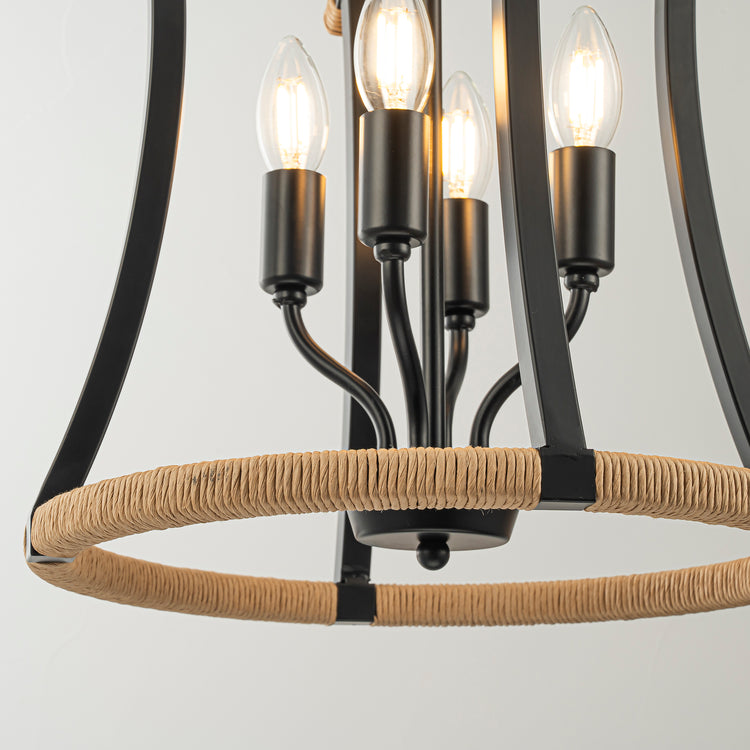 Margo 4-Light Modern Farmhouse Lanter Chandelier