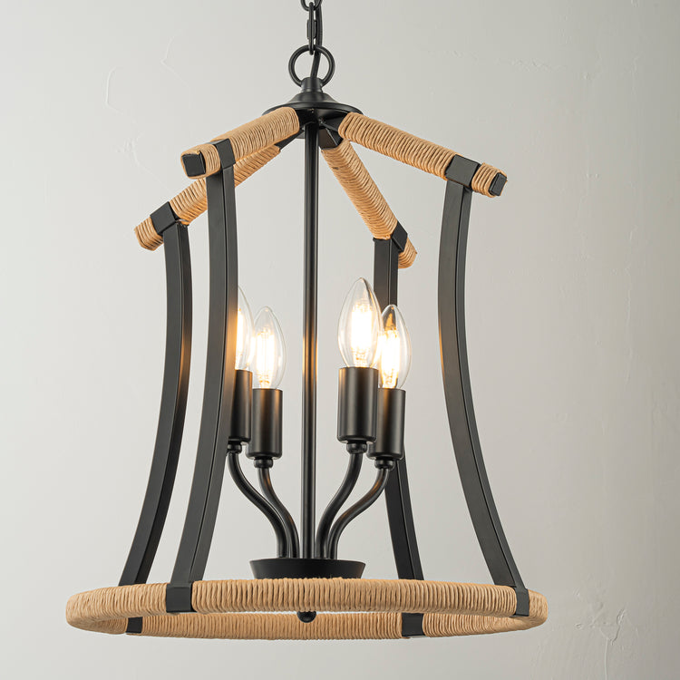 Margo 4-Light Modern Farmhouse Lanter Chandelier