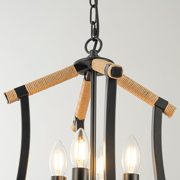 Margo 4-Light Modern Farmhouse Lanter Chandelier