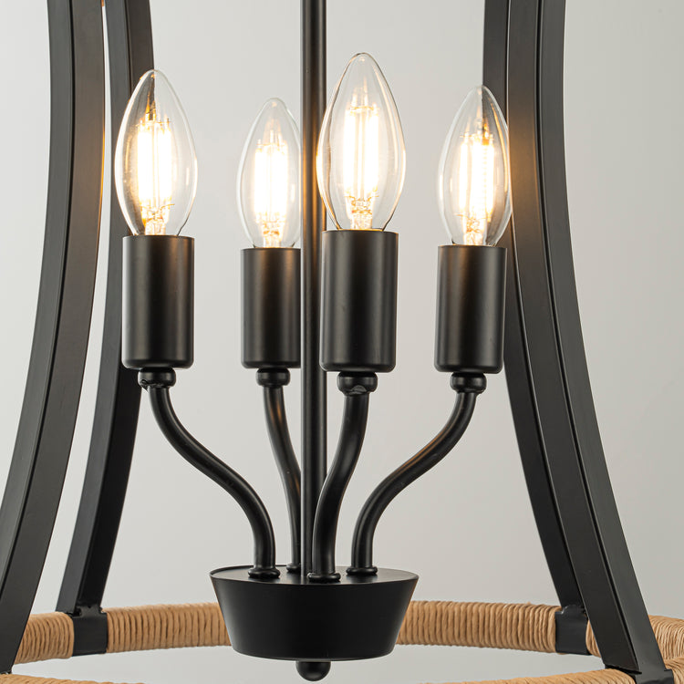 Margo 4-Light Modern Farmhouse Lanter Chandelier