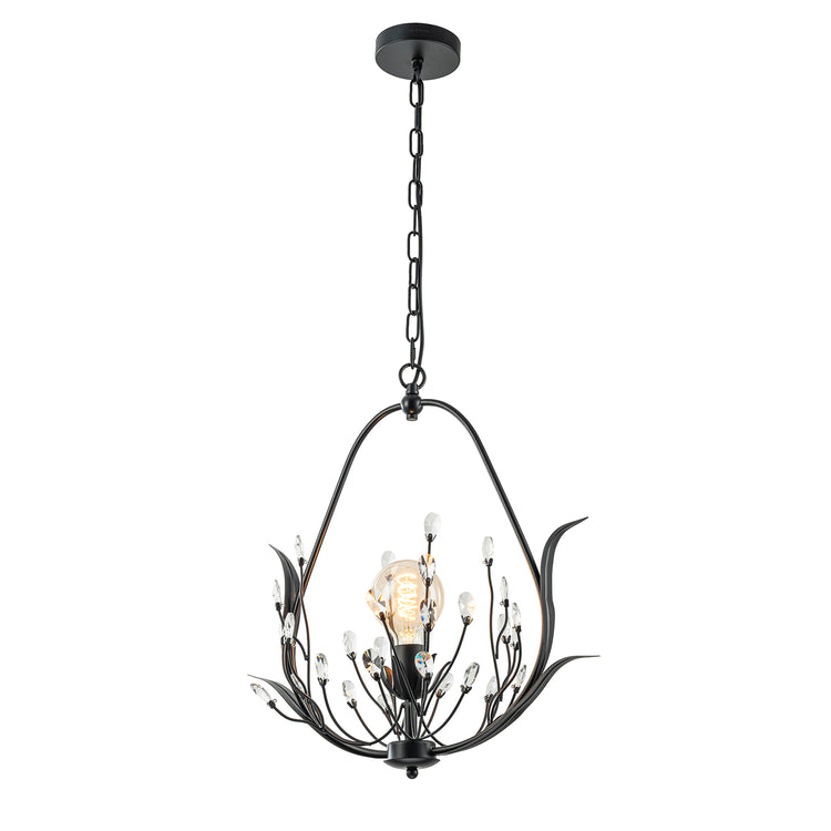 Lia 1-Light Kitchen Pendant Light with Crystal Accents