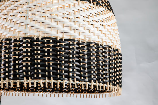 Woven rattan store shade